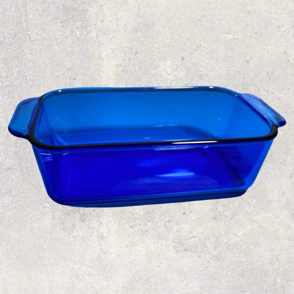 Pyrex Cobalt Blue Glass Loaf Pan